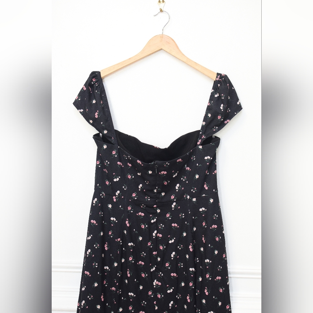 House of CB Black Floral Midi Dress - Picture 8 of 12